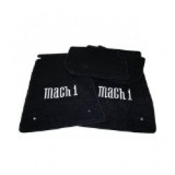 64-73 Floor Mats, Black w/Mach 1 Emblem (Coupe)